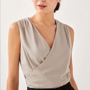 Love Bonito Cami Wrap Top in Clay - size S